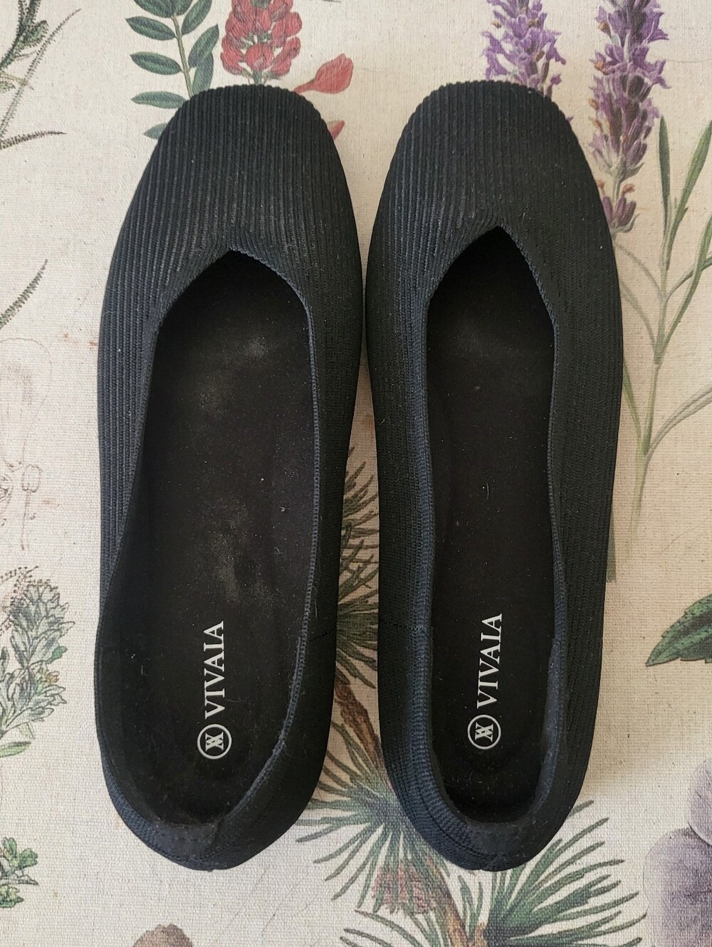 Vivaia Margot 2.0 Square Toe V-Cut Women's Size EU 41.5 US 10 Ballet Flats Black
